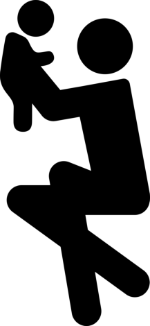 Man With A Baby Engraving Svg Design, Free Vectors File